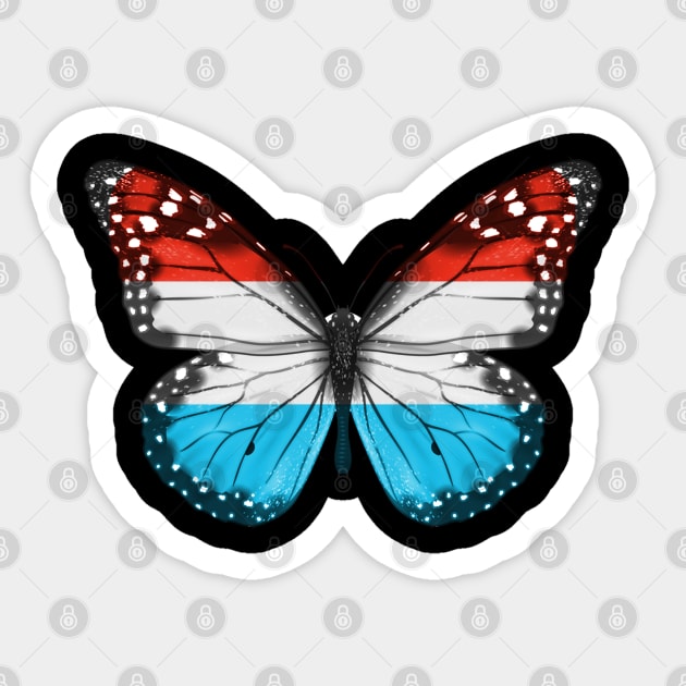 Luxembourgish Flag  Butterfly - Gift for Luxembourgish From Luxembourg Sticker by Country Flags